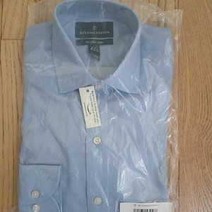 Buttoned Down NEW Slim Men's Blue Dress Workwear Shirt 14.5 x 34